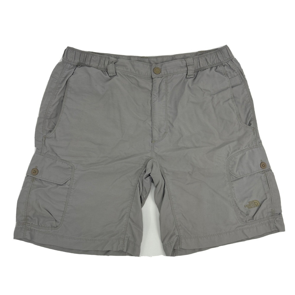 The North Face Cargo Shorts Men's Medium‎ Gray Paramount Nylon Hiking Outdoors